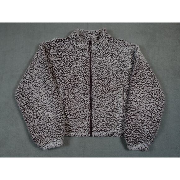 Express One Eleven Jacket Womens Large Sherpa Fleece Full Zip Faux Fur Cozy - Picture 1 of 8